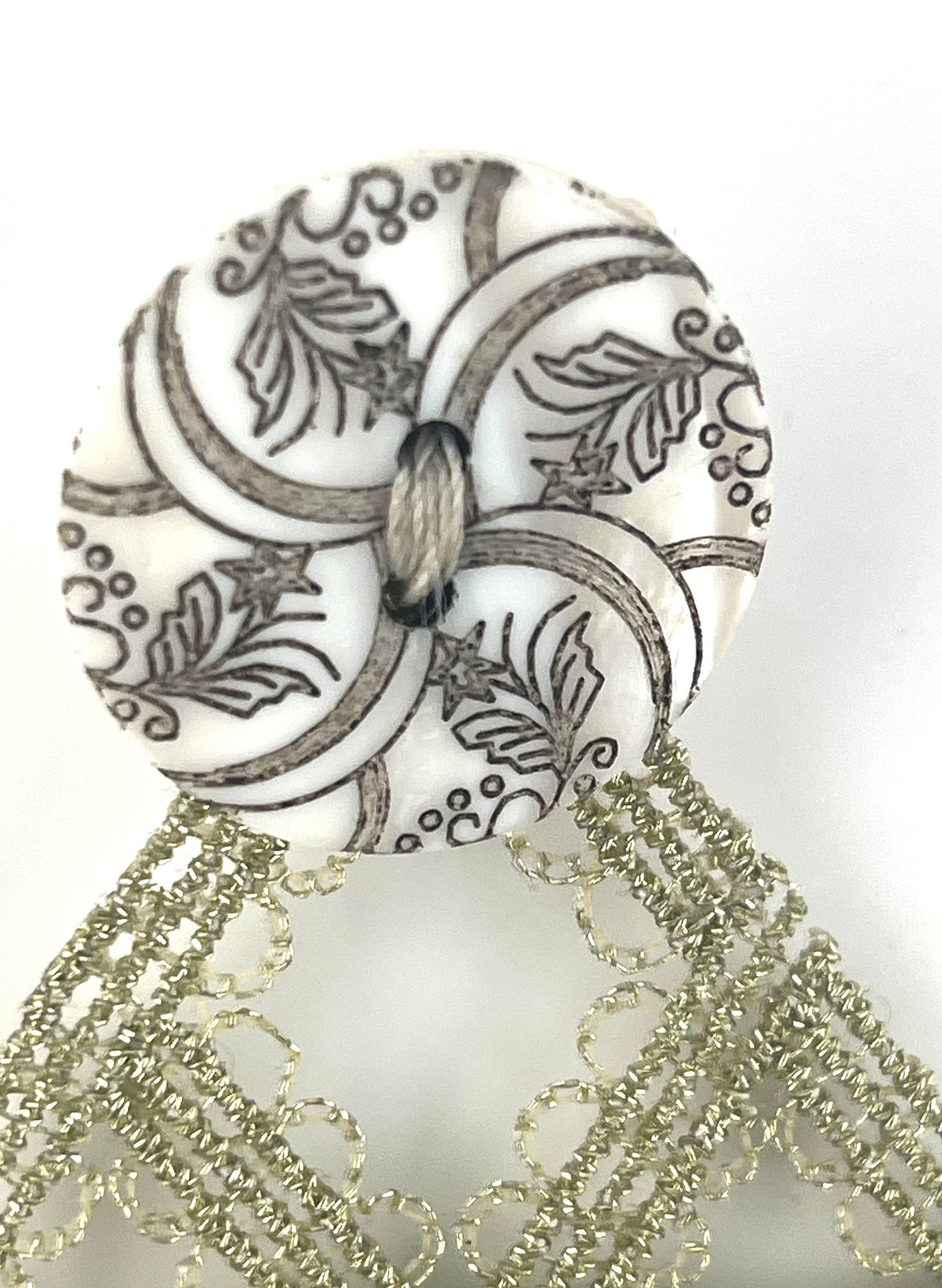 The Caroline Earrings, Light as a Feather Stiff as a Board (OOAK)