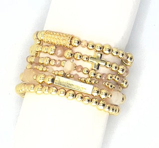 The Mary-Anne Rose' 6 Stacker Bracelet set