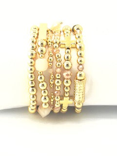 The Mary-Anne Rose' 6 Stacker Bracelet set